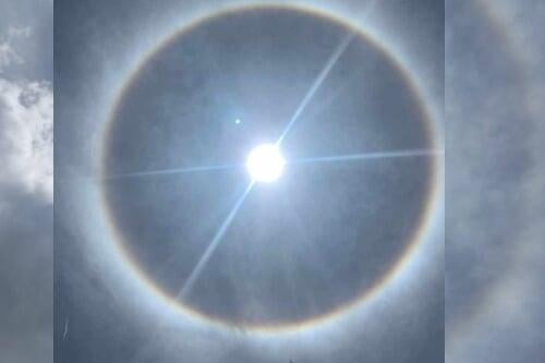 A muchos sorprendió el halo solar ¿Ya sabes qué significa?